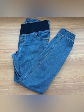Old Navy Maternity Rockstar Super Skinny Jeans Size 8 Medium Wash Stretch